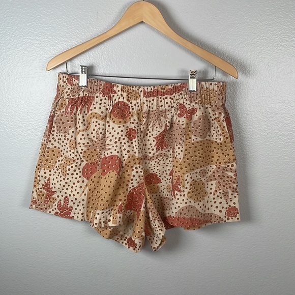 Madewell women’s oversized pajama shorts in zoo pockets linen/cotton large - Picture 2 of 8